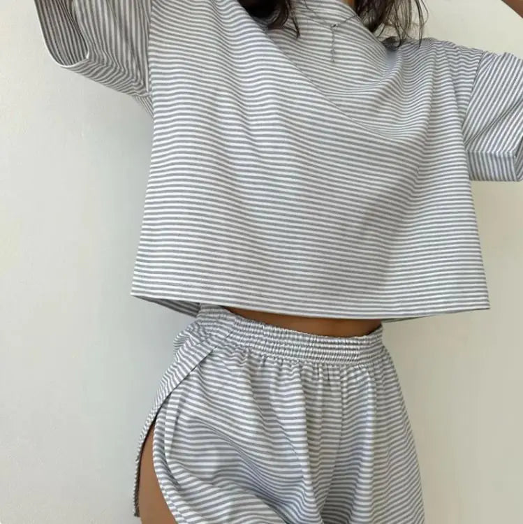 Striped Knit Sleep Set